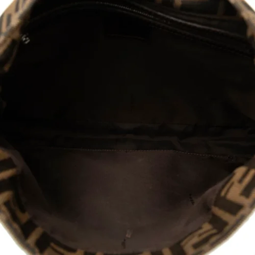 Fendi Vintage Pre-owned Canvas shoulder-bags Brown Dames