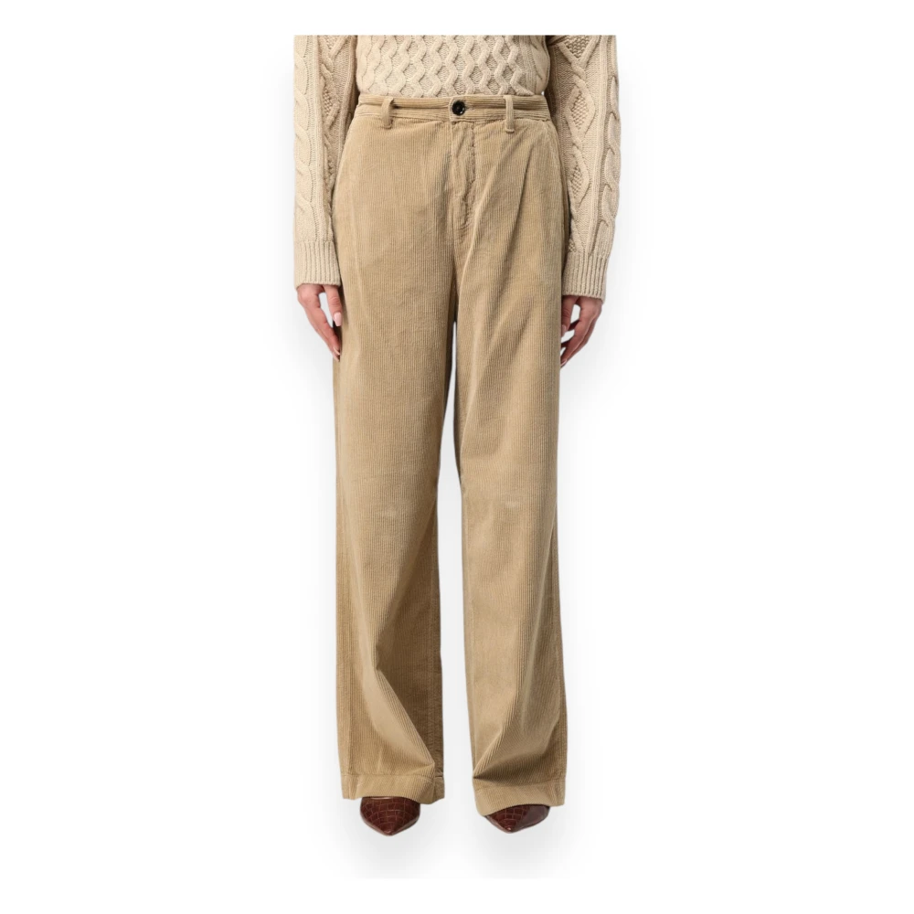 Woolrich Ribfluwelen Broek Beige Dames