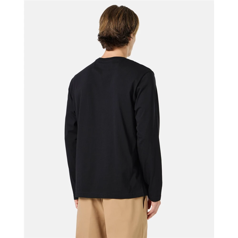 Iceberg Lange mouwen katoenen jersey T-shirt Black Heren