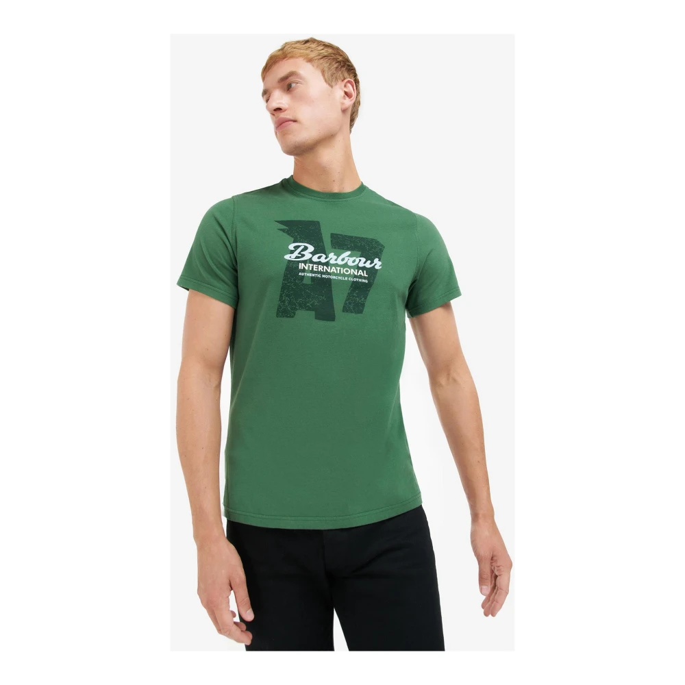 Barbour Vantage Graphic-Print T-Shirt Racing Green Heren
