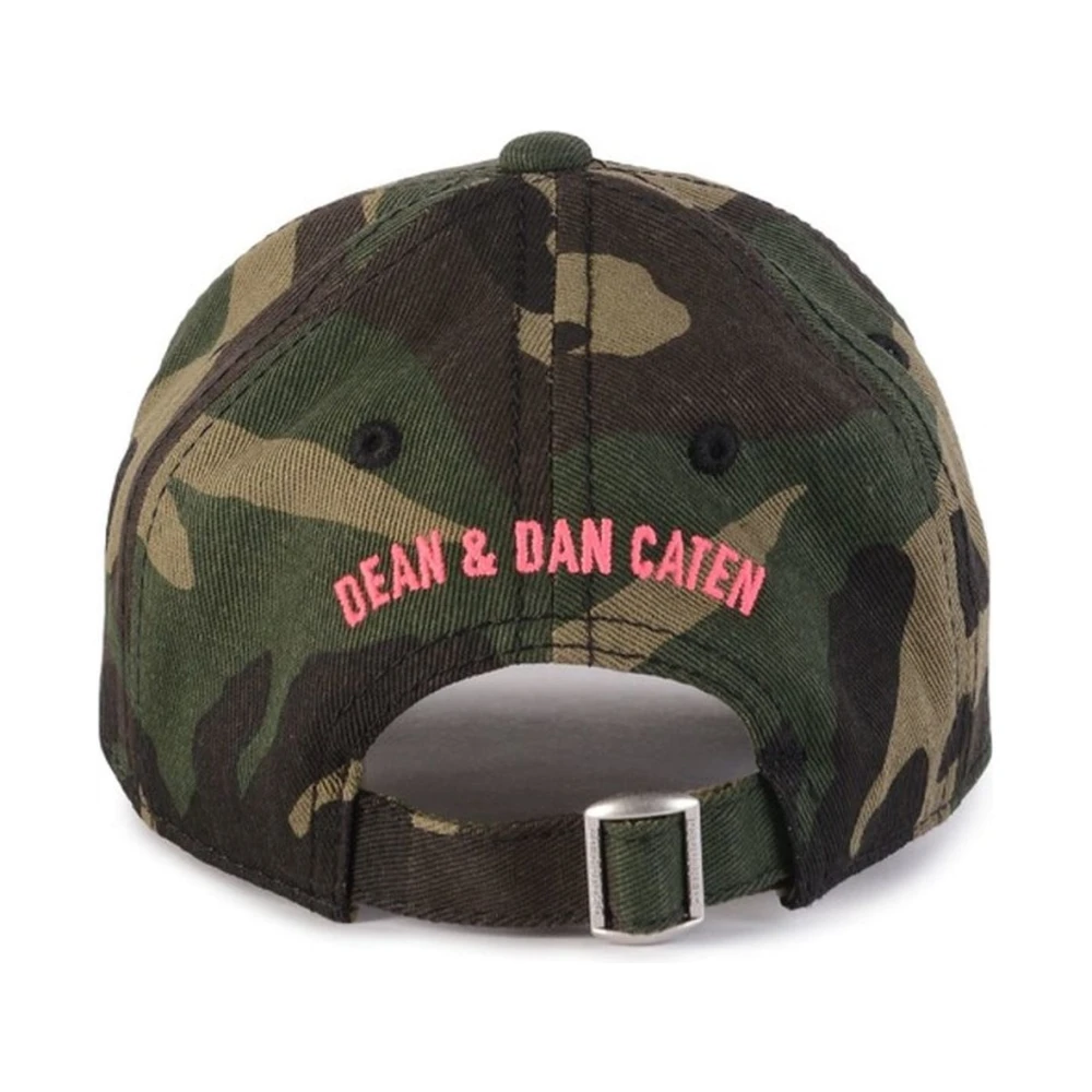 Dsquared2 Iconische Militair Groene Geëmbosseerde Katoenen Pet Green Unisex