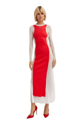 white-and-red-midi-dress