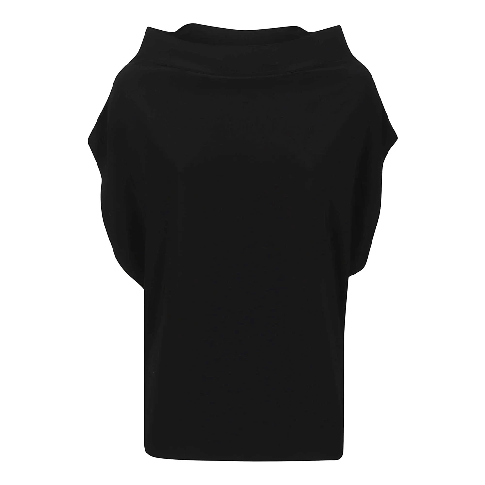 Norma Kamali Stijlvolle Mouwloze Top Black Dames