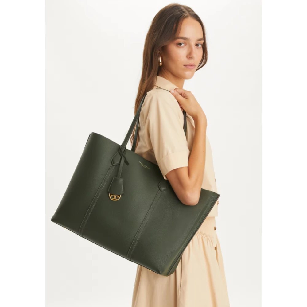 TORY BURCH Stijlvolle Triple-Compartiment Tote Basilicum Green Dames