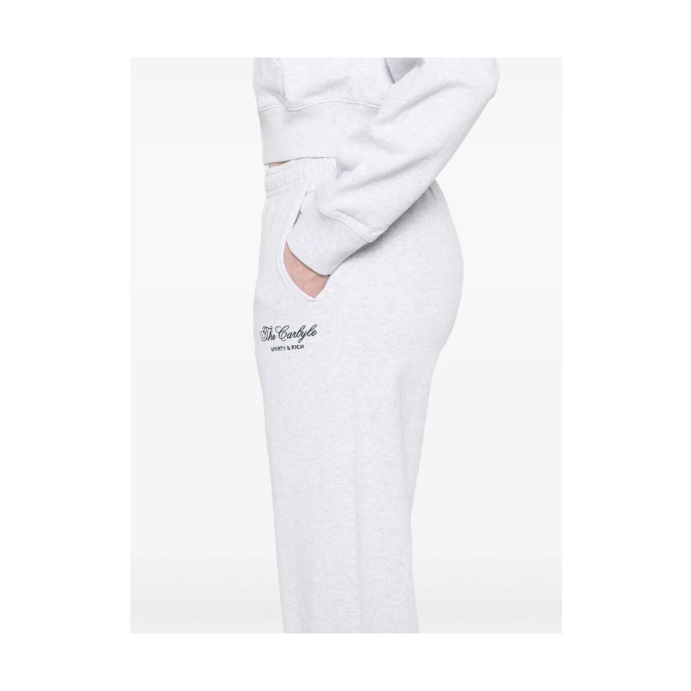 Sporty & Rich Heather Grey Sportieve Broek Elastische Enkels Gray Dames