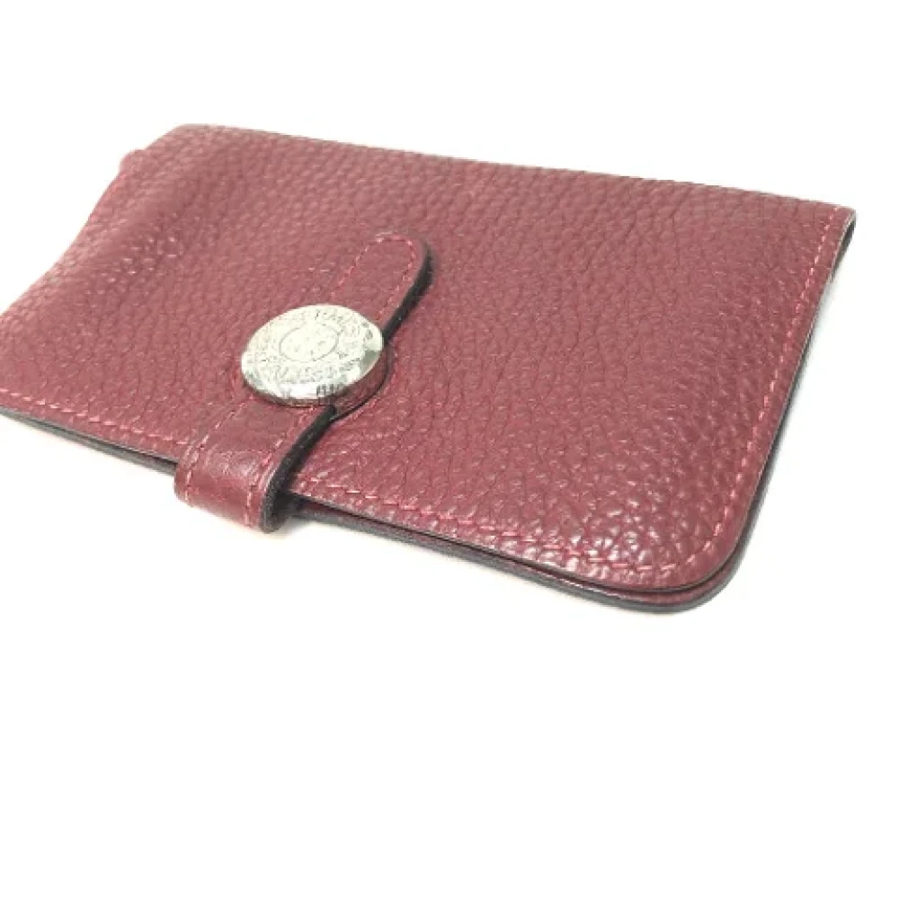 Hermès Vintage Pre-owned Leather wallets Red Dames