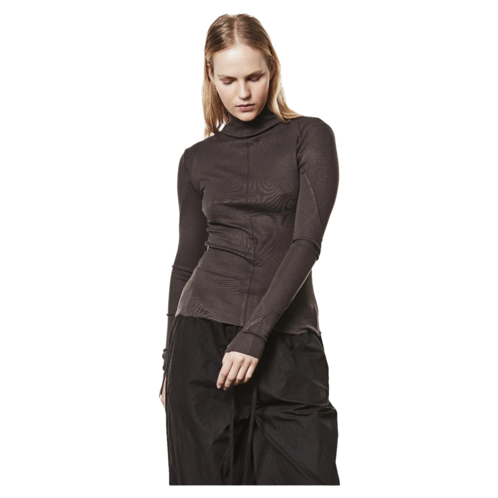 Thom Krom Women's Brown W Ts 589 Longsleeve - Turtlenecks - M - Knitwear