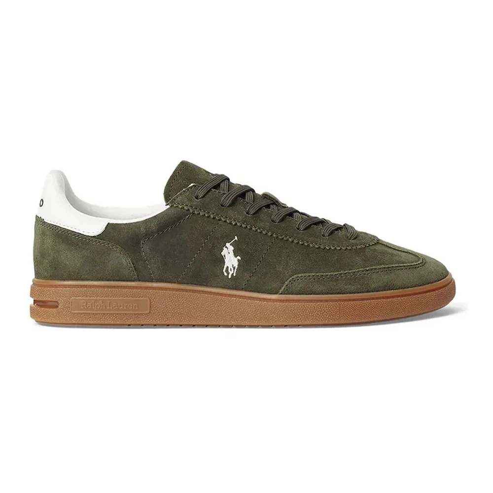 Ralph Lauren Unisex Kids Green Kids Sneakers, 30 Eu, Bedford Suede Trainers