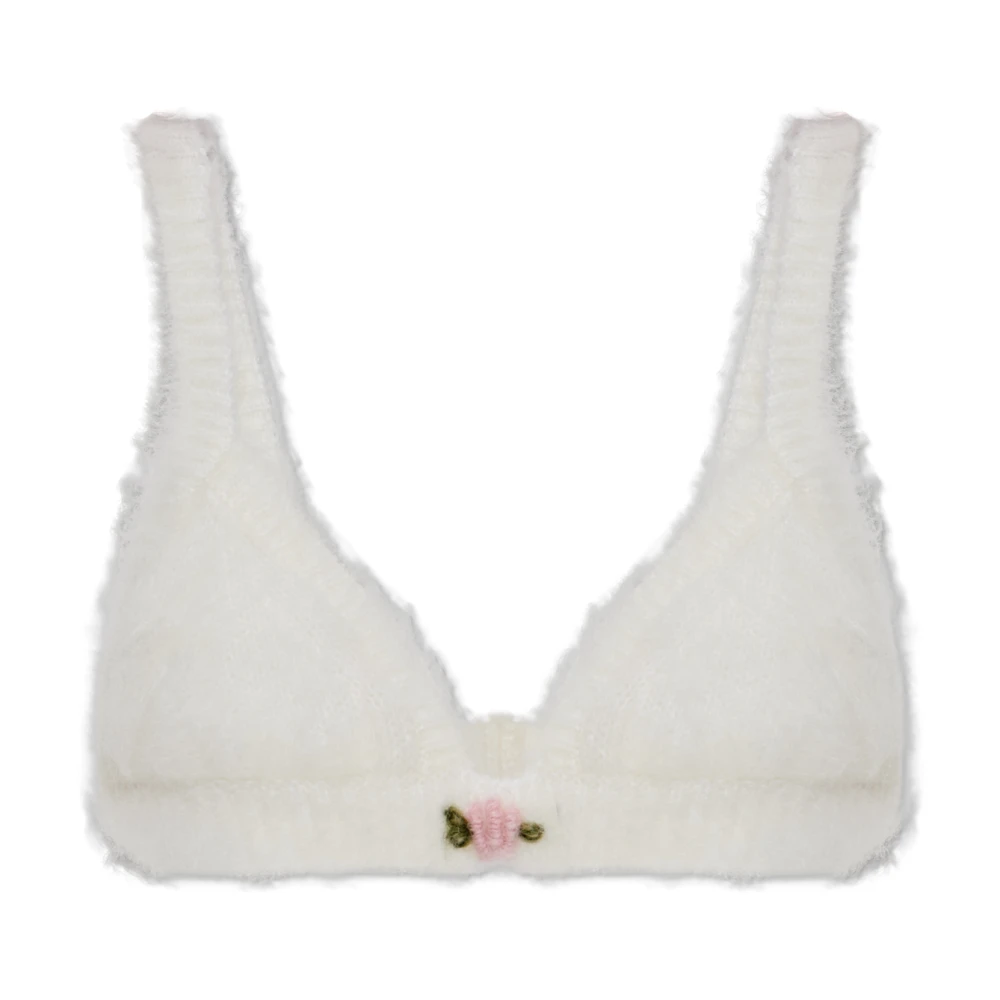 Alessandra Rich Women's White Wool Bra