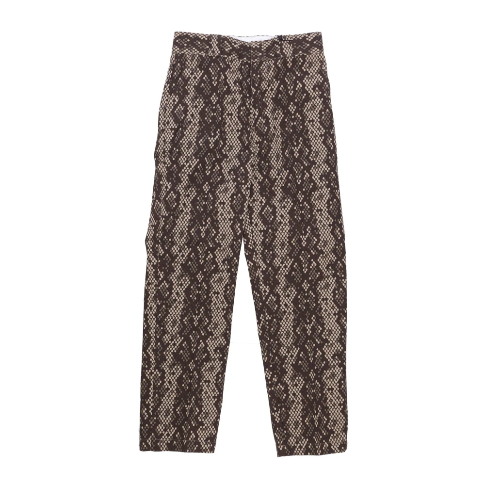 Dickies Khaki Höga Midjan Animal Print Byxor Green, Dam