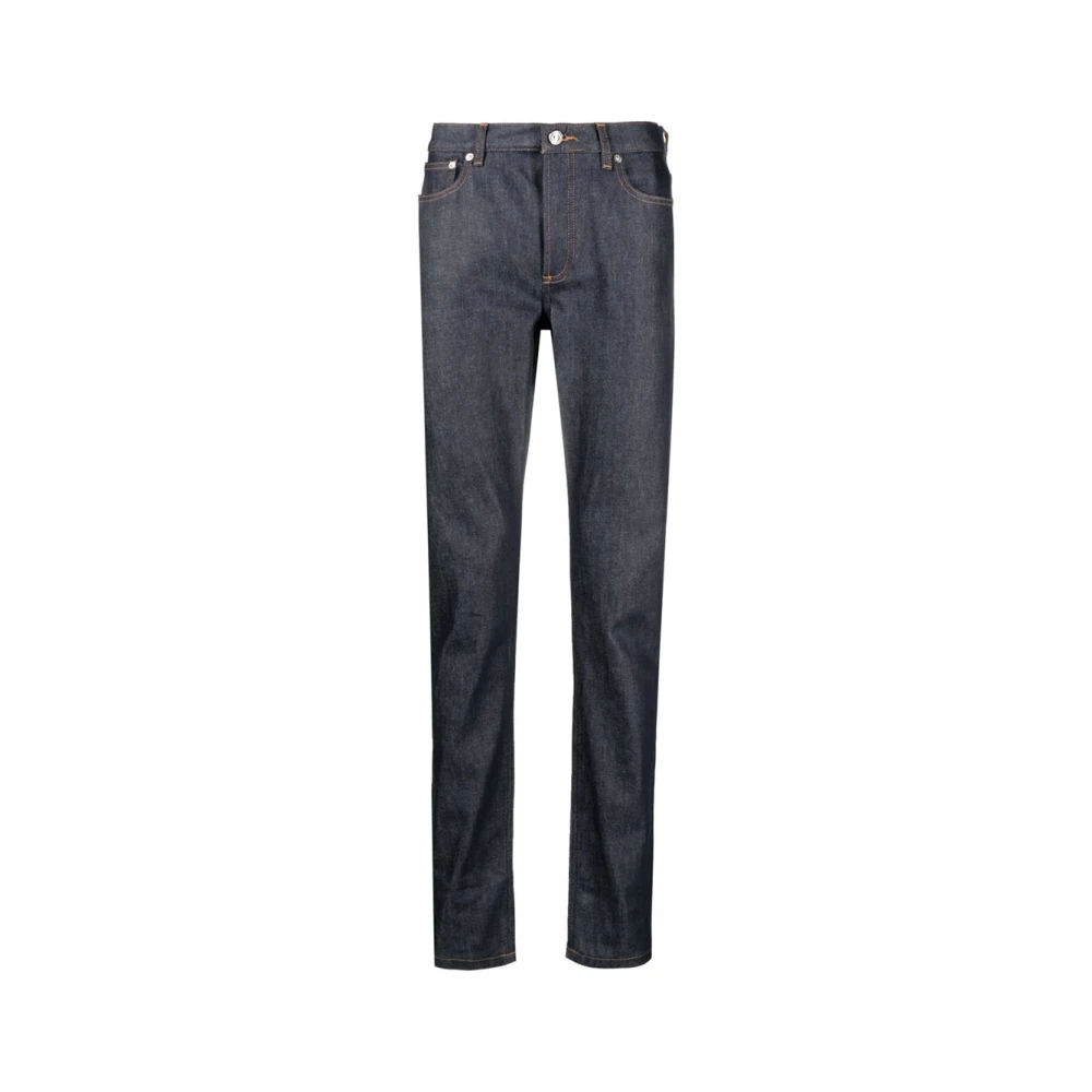 A.p.c. Blå Bomull Straight Jeans Indigo Blue, Herr