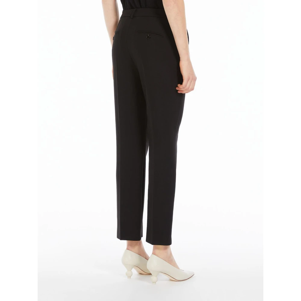 Max Mara Straight Trousers Black Dames