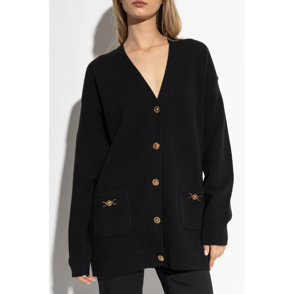 Versace Wollen vest Black Dames