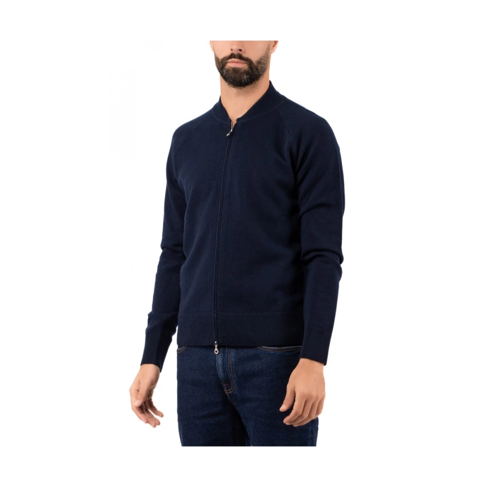 Hindustrie Heren Cardigan Sweater Blue Heren