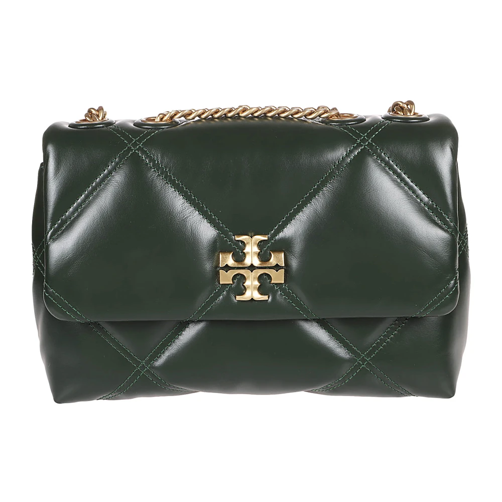 TORY BURCH Diamant Quilt Schoudertas Green Dames