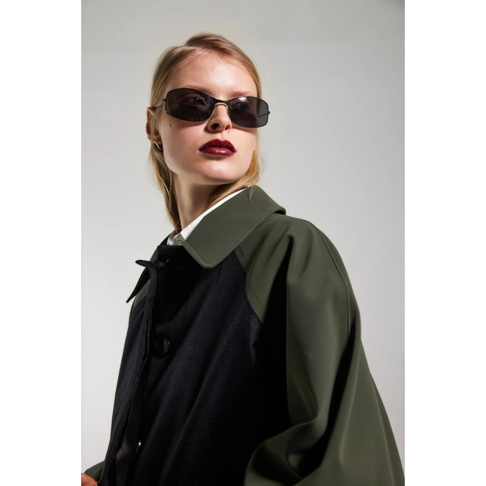 Stutterheim Varsity-Style Patch Regenjas Black Dames