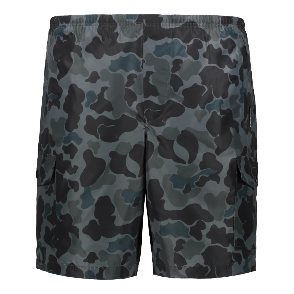 Palm Angels Camouflage Zwemshorts met Verstelbare Tailleband Multicolor Heren