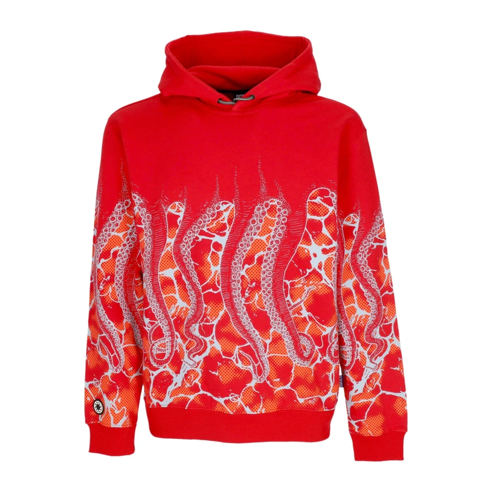 Octopus Marmer Hoodie Rood Lichtgewicht Hoodie Red Heren