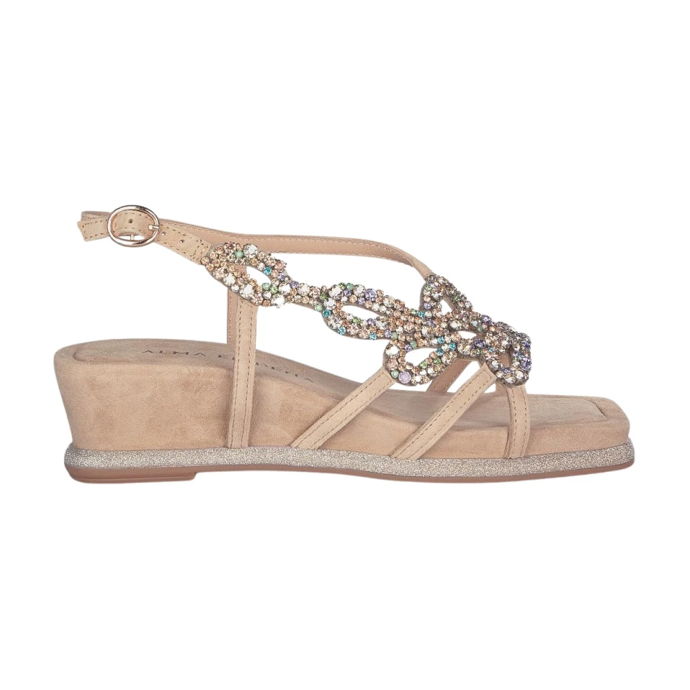 ALMA EN PENA Kil Sandal med Strassband Beige, Dam