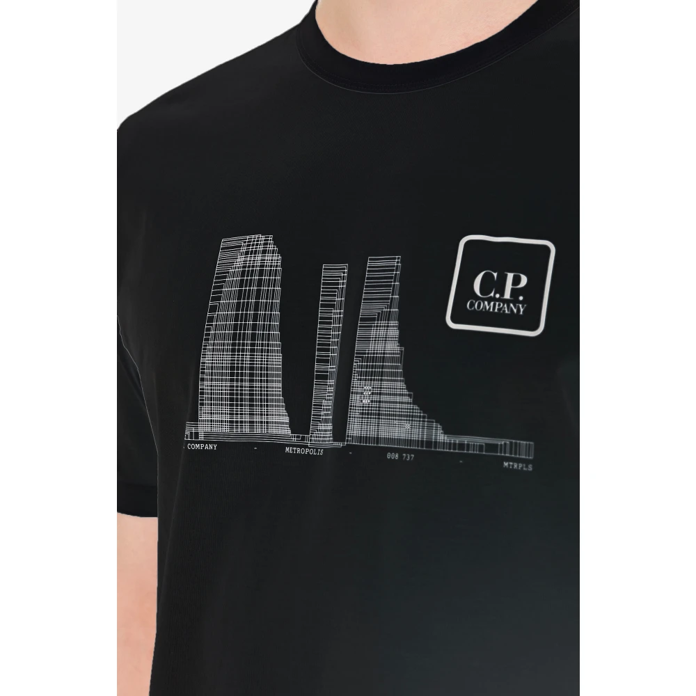 C.P. Company Zwart Katoen Regular Fit T-Shirt Black Heren