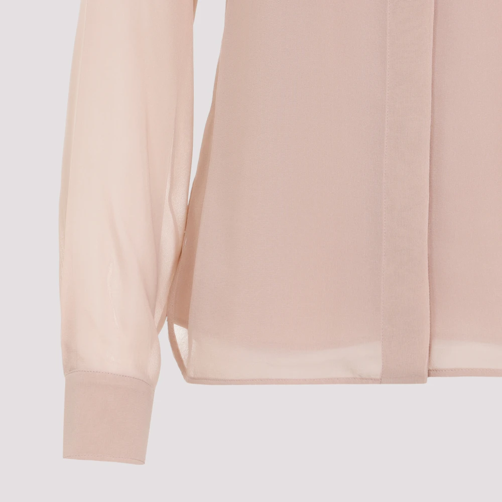Max Mara Georgette Shirt Ercole Stijl Pink Dames