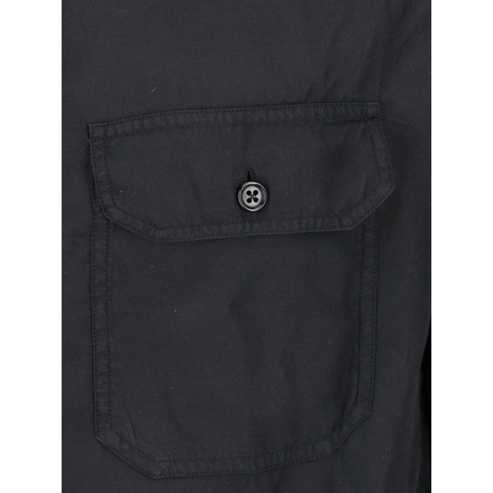 Tom Ford Zwarte overhemd met zakdetail Black Heren