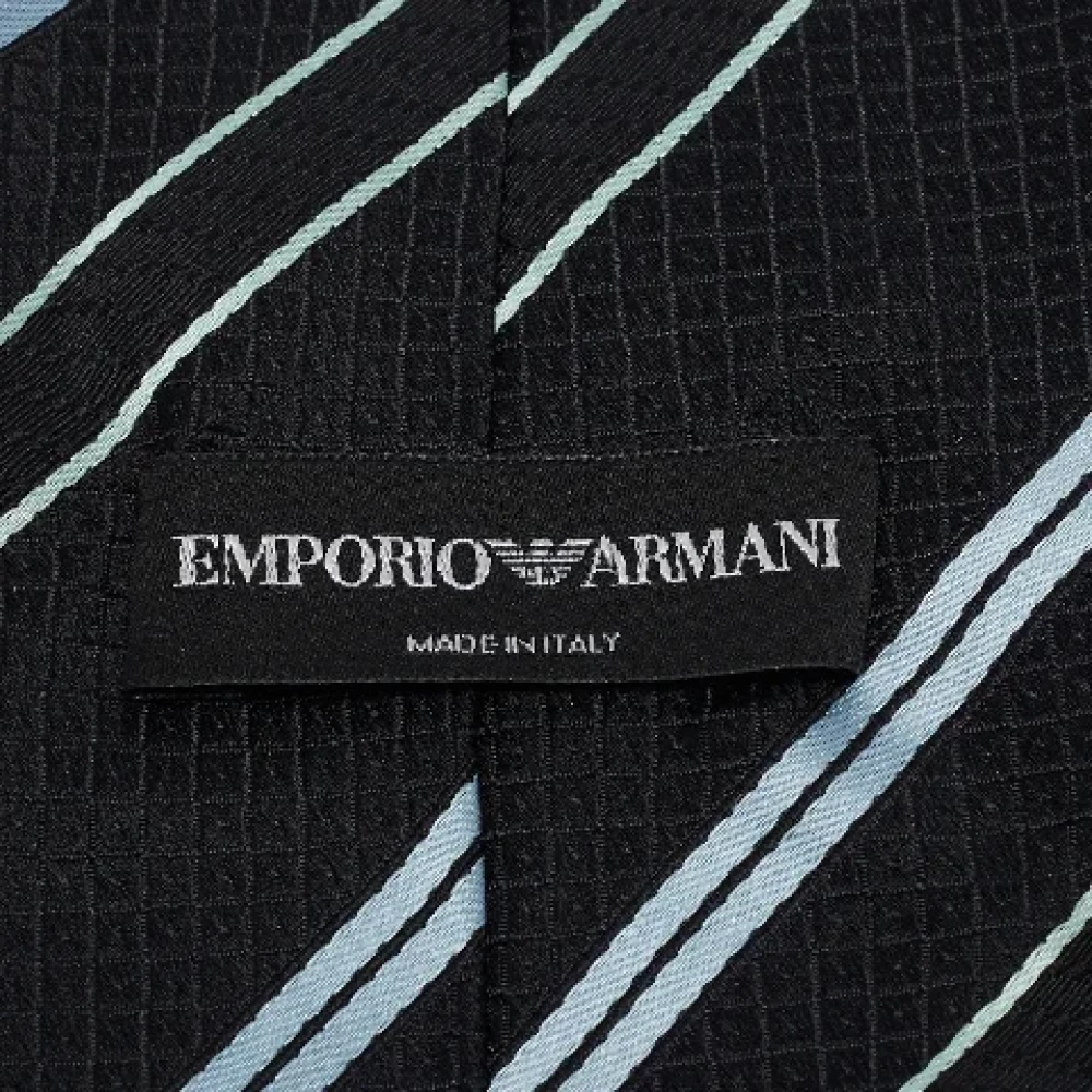 Armani Pre-owned Silk home-office Black Heren