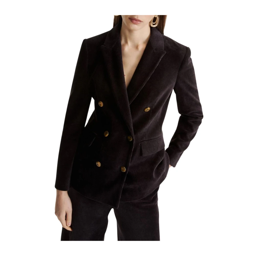 Marella - Rum Samt Blazer - Jackets - Damen - Schwarzk - S - Bild 4