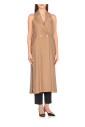 bruine-linnen-en-viscose-midi-jurk