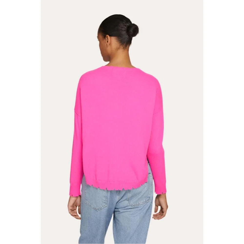 Kujten Neon Rose Cashmere Sweater Pink Dames