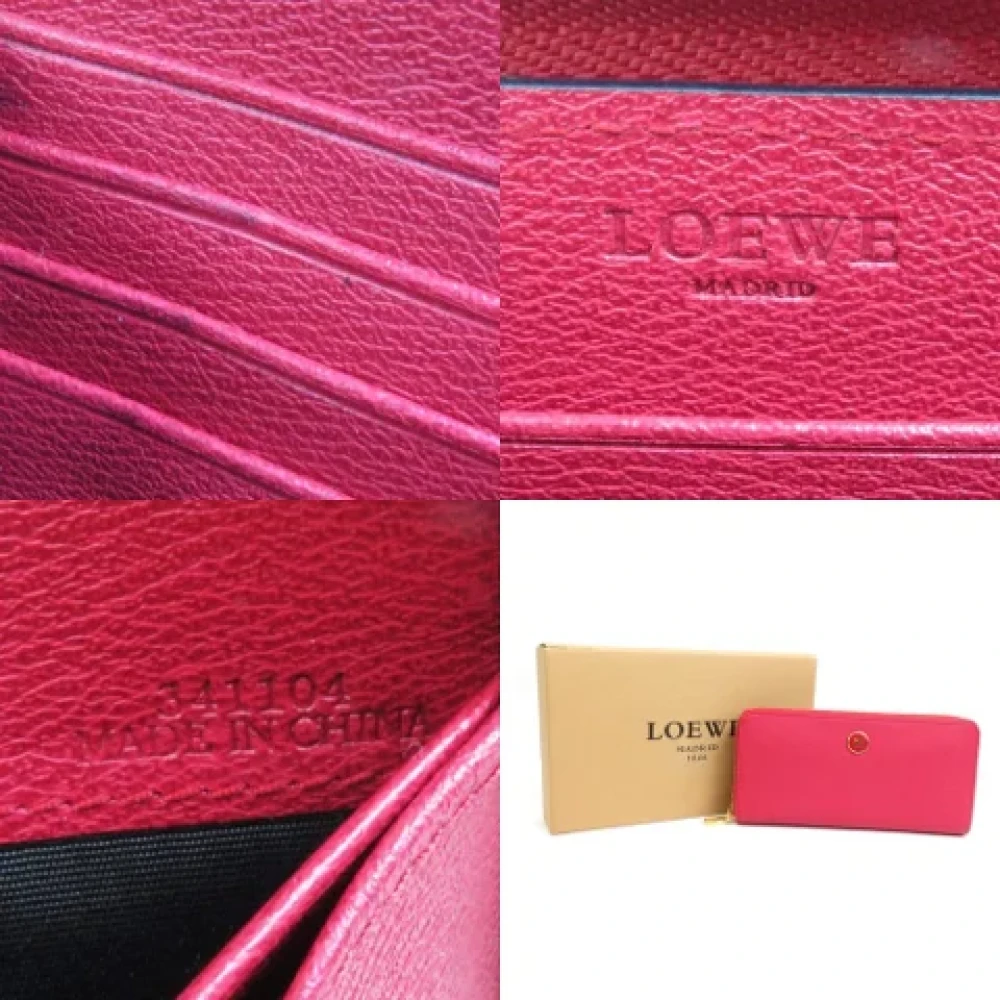 Loewe Pre-owned Leather wallets Red Dames