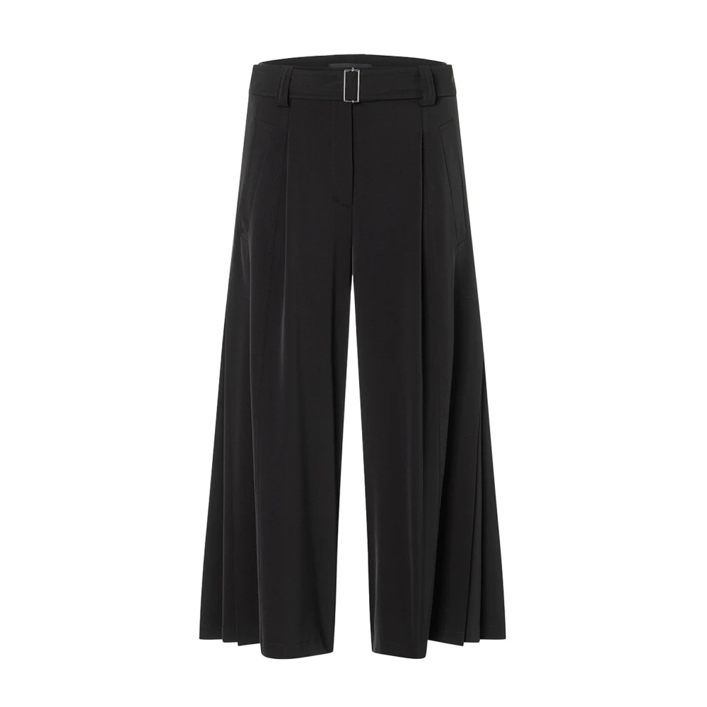 Cambio Women's Black Wide Trousers, Xs, Wide Trousers