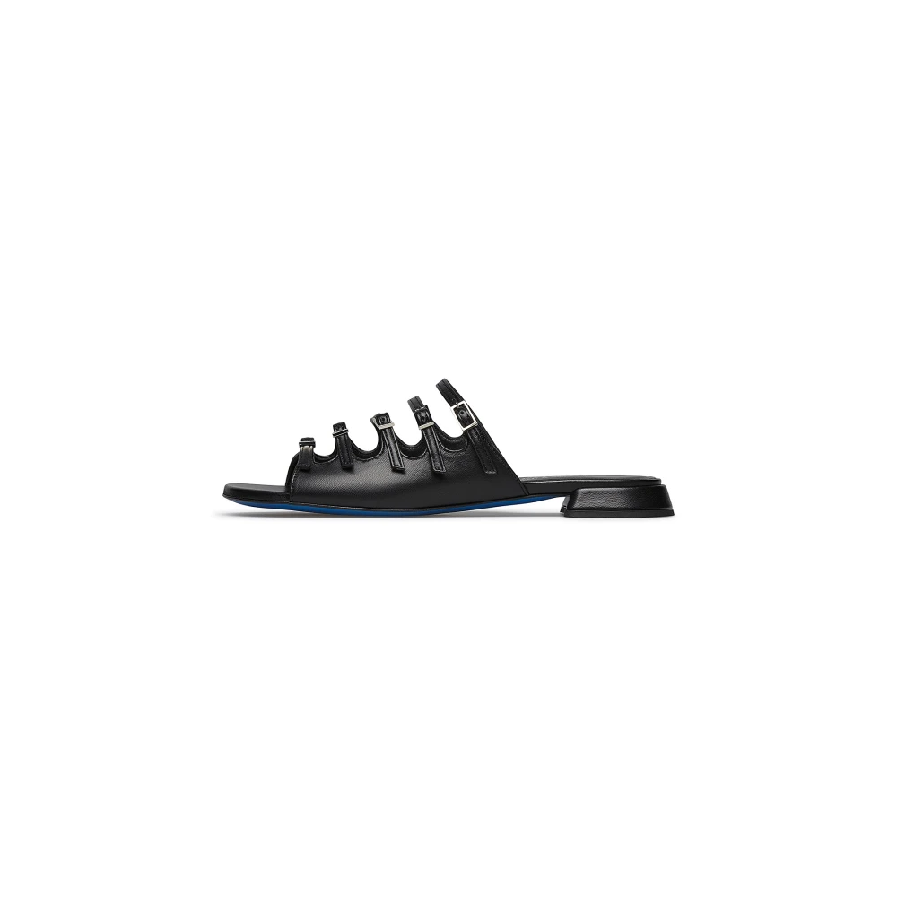 Loriblu Vrouw Zwart Schoenen Dames, 39 Eu, Leer, E Sandaal Van Nappaleer Met Bandjes