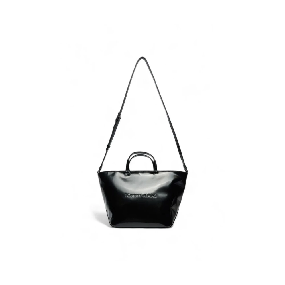 Tommy Hilfiger Zwarte Polyethyleen Handtas Herfst Winter Collectie Black Dames