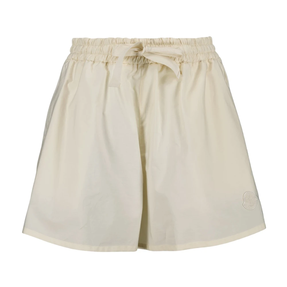 Moncler Women's Beige Short Shorts, Xs, Cotton Shorts