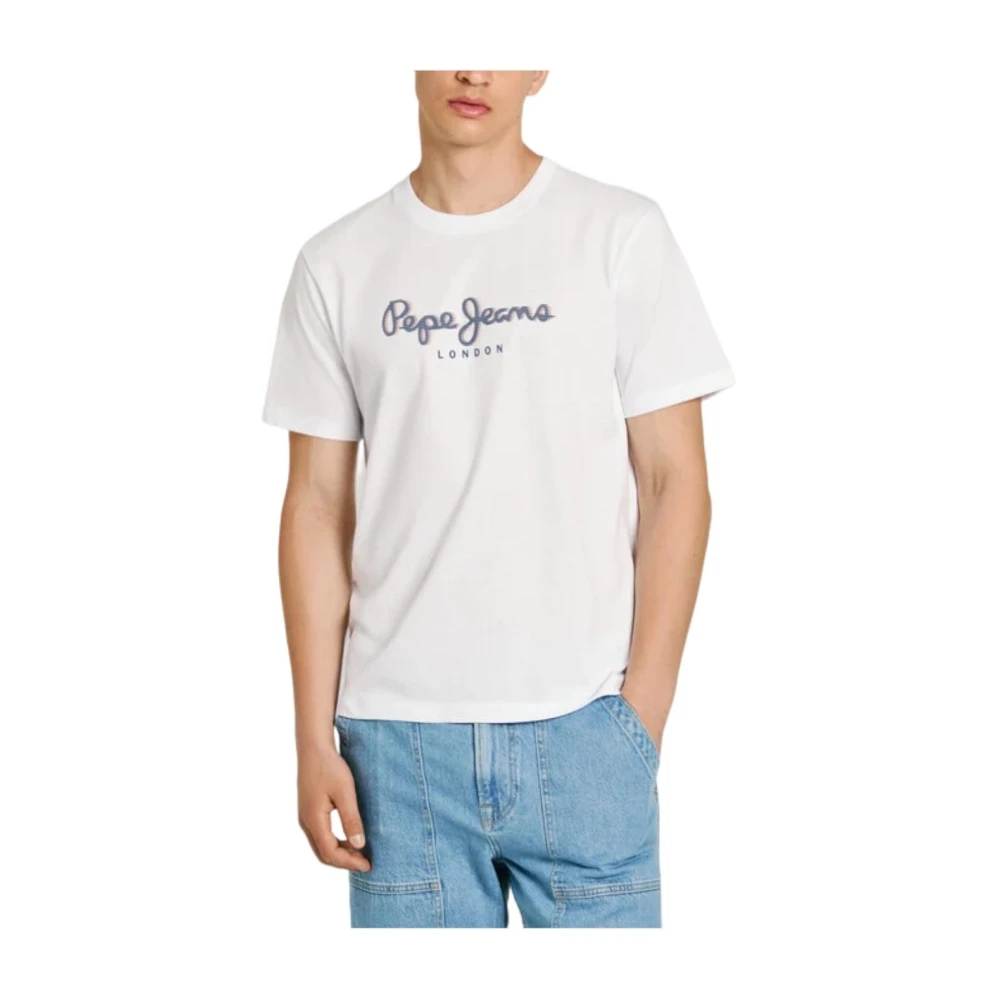 Pepe Jeans Heren Ronde Hals T-shirt White Heren