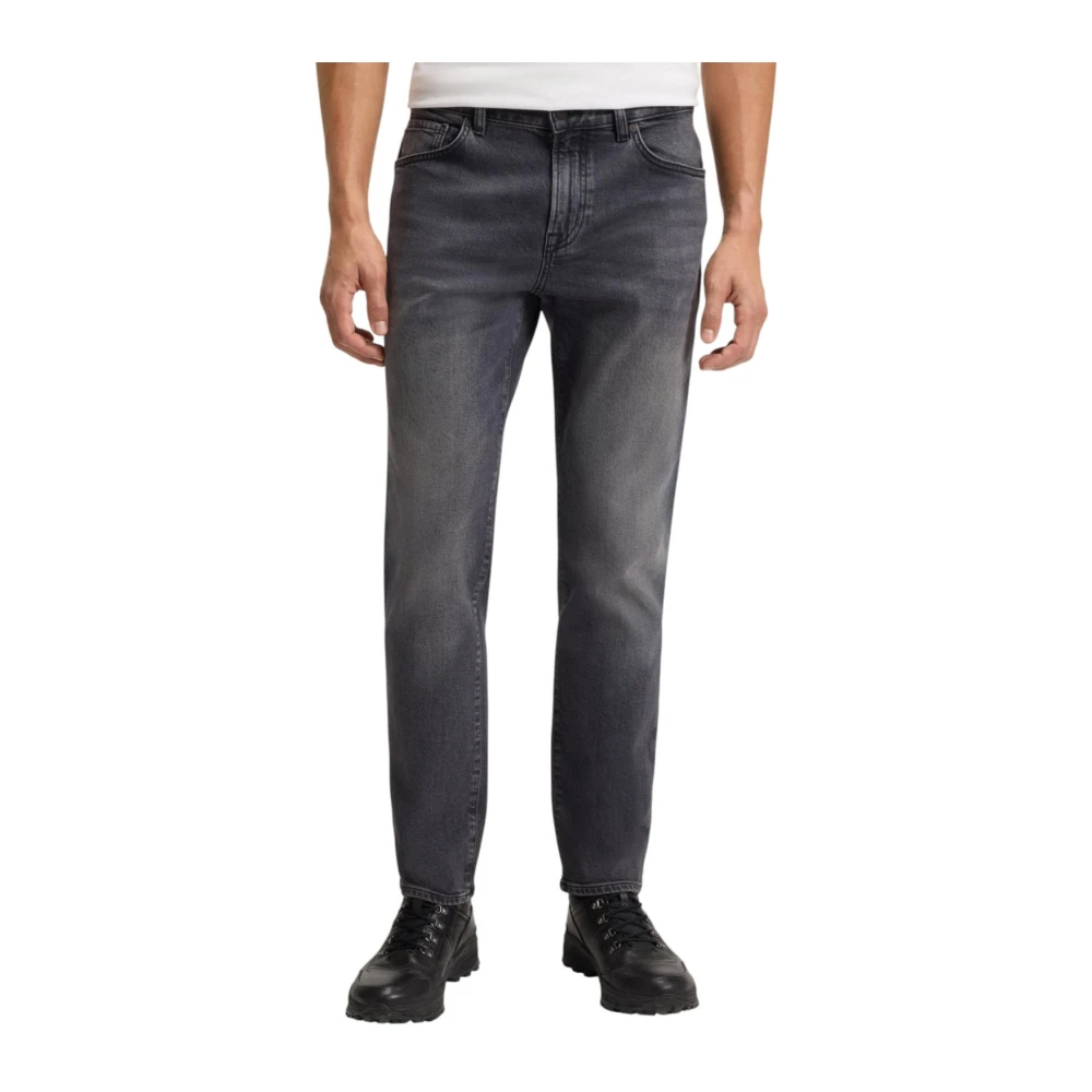 Hugo Men's Gray Classic Slim-Fit Jeans With Zip And Button Fastening - Slim Fit Jeans - W31 L32- Jeans