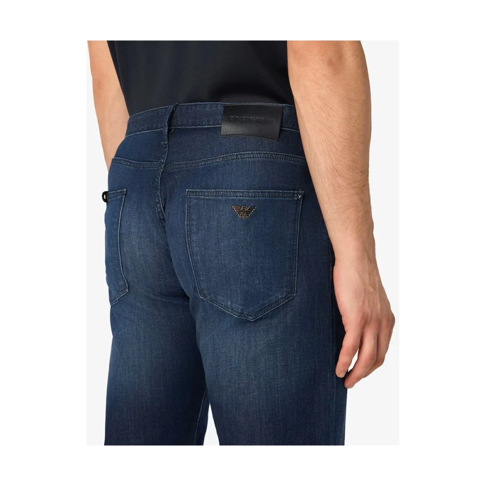 Emporio Armani Slim-Fit Denim Blue Jeans Blue Heren