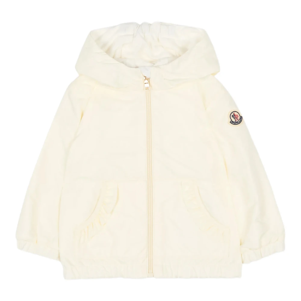 Moncler Unisex Kids White Light Jackets, 18 M, Hooded Light Jacket