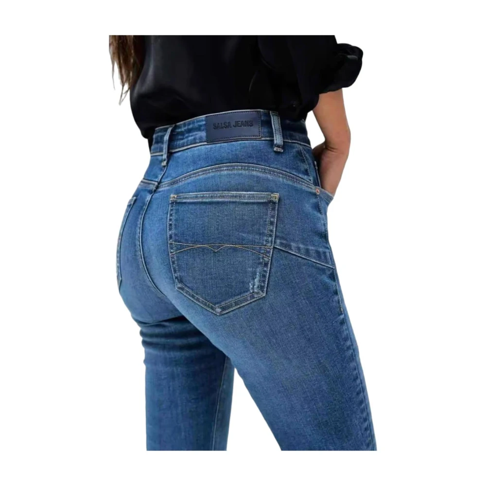 Salsa High-Waist Push In Jeans Blue Dames