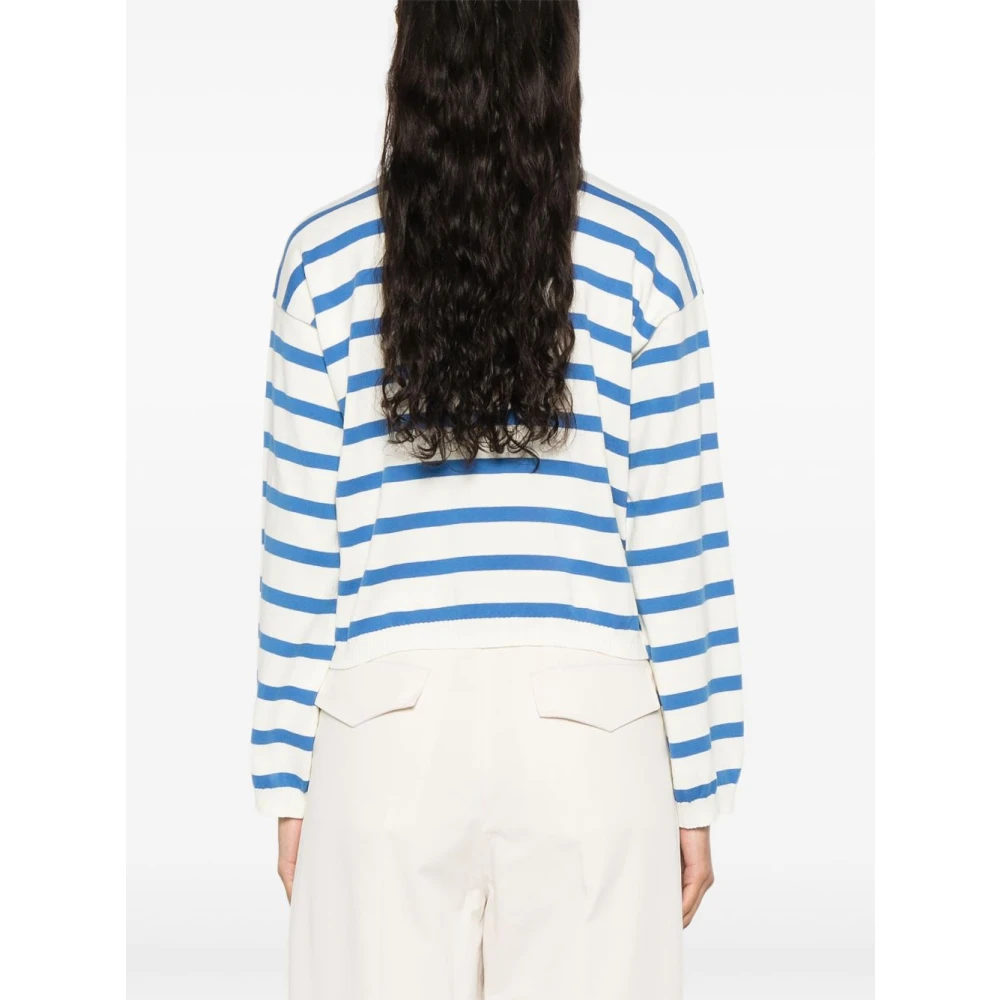 Semicouture Witte Katoenen Trui Multicolor Dames