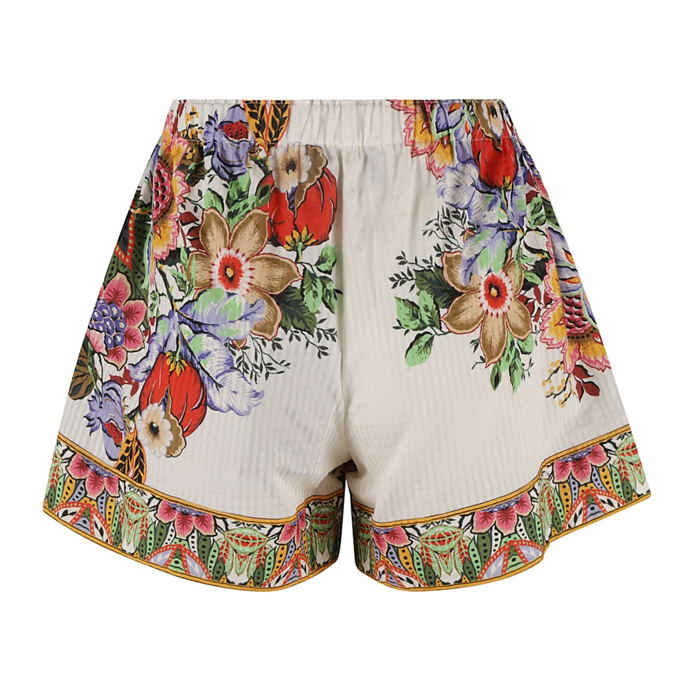 ETRO Multikleur Shorts met Witte Print Multicolor Dames