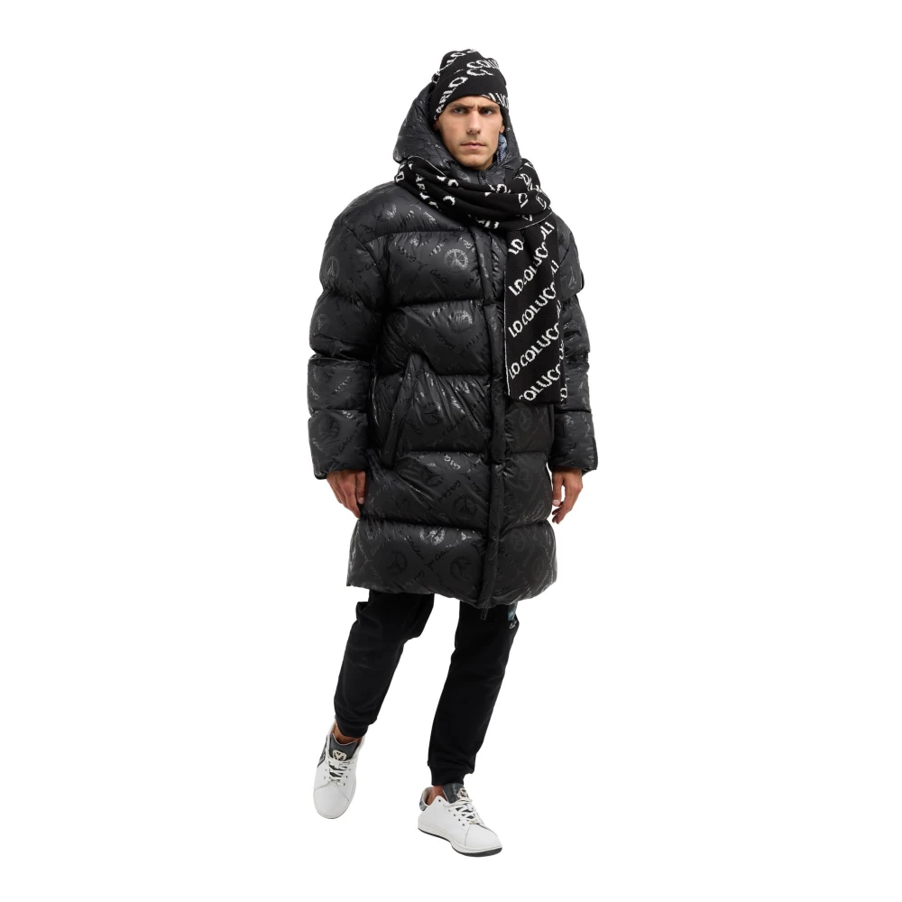 carlo colucci Gewatteerde Oversized Mantel DeZordo Black Heren