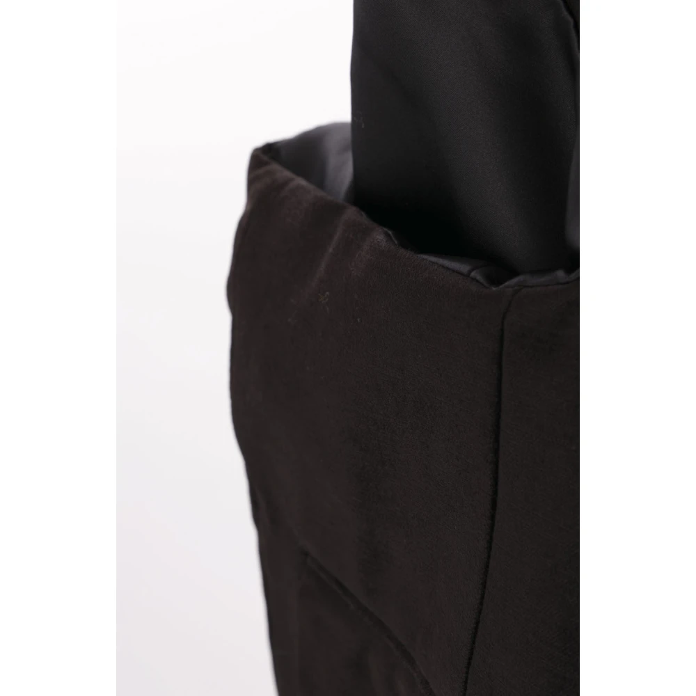 Comme des Garçons Zwarte Fluweel Oversized Jas Black Dames