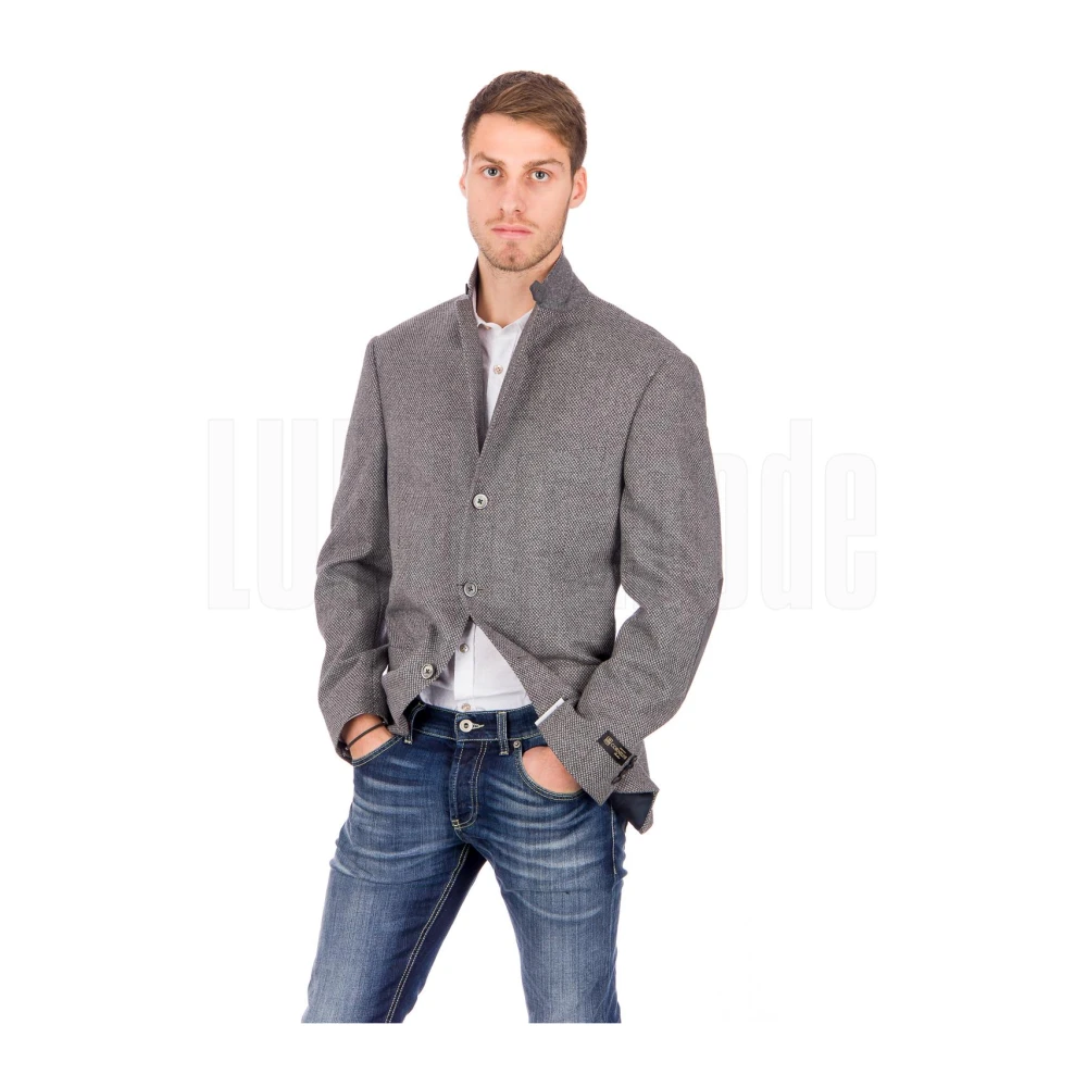 Corneliani Zachte Leiderjas Gray Heren