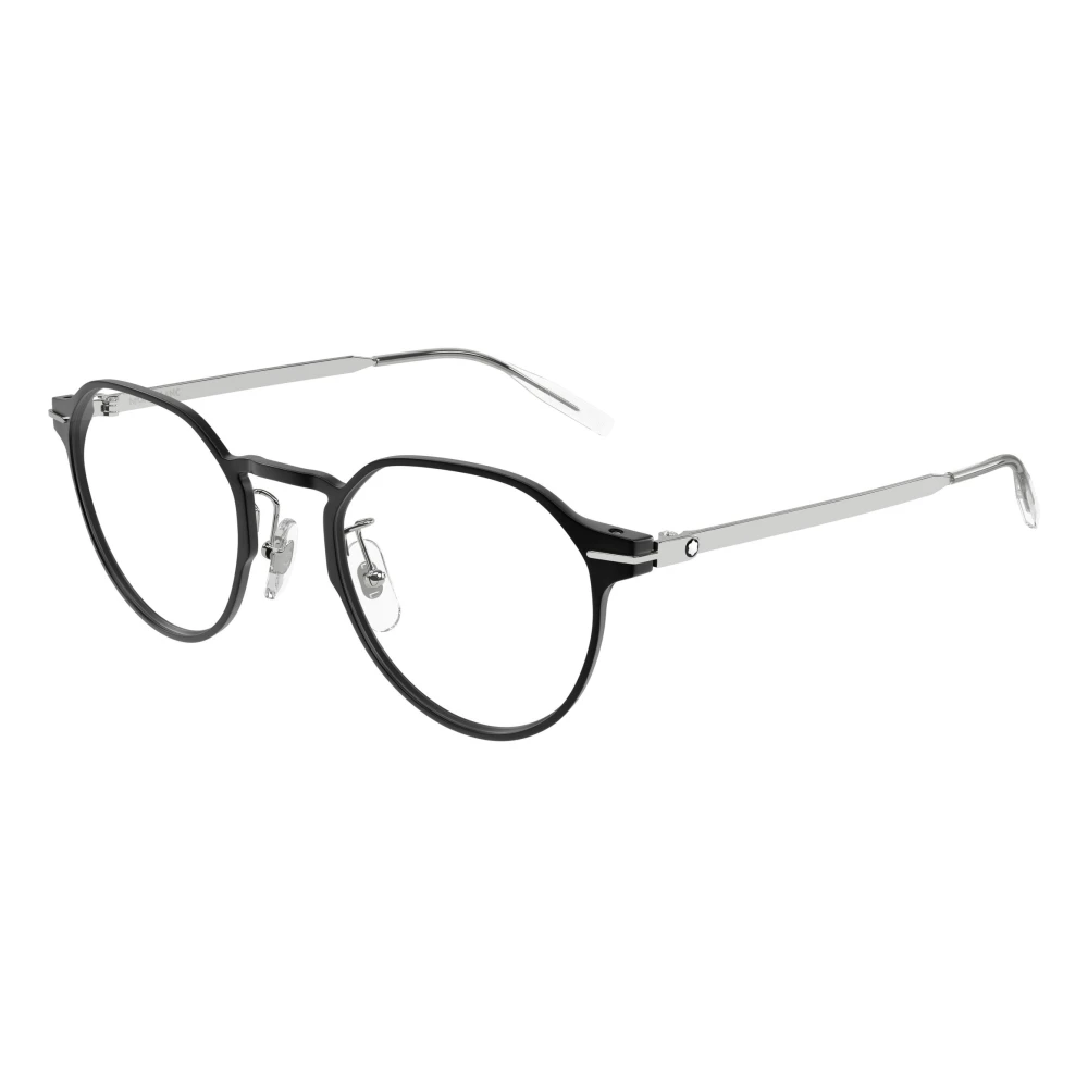Montblanc Men's Black Round Optical Frame - Glasses - 50 Mm - Accessories