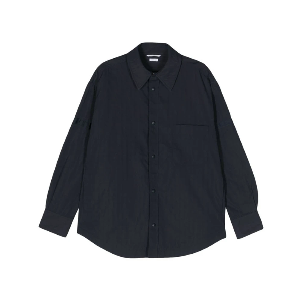 Thom Browne Gescheurde Snap Front Overhemdjasje Black Heren