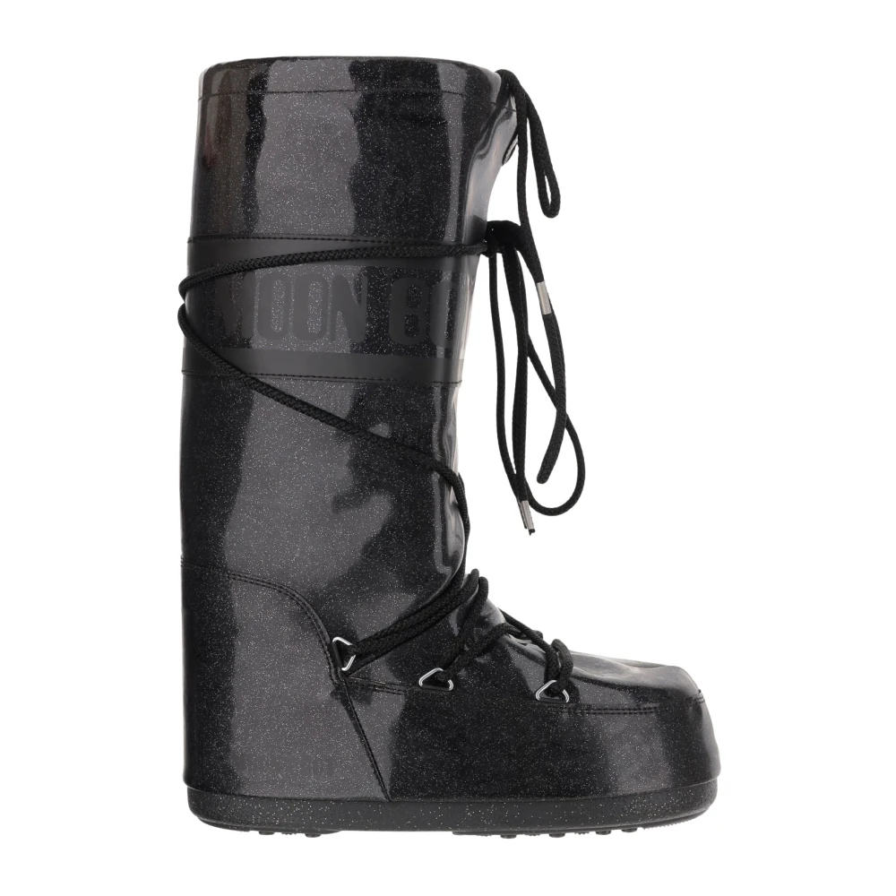 Moon Boot Ikonisk Glitter Vinterkänga Svart Black, Dam