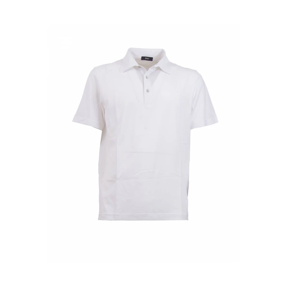 Herno Klassieke Polo Shirt voor Mannen White Heren