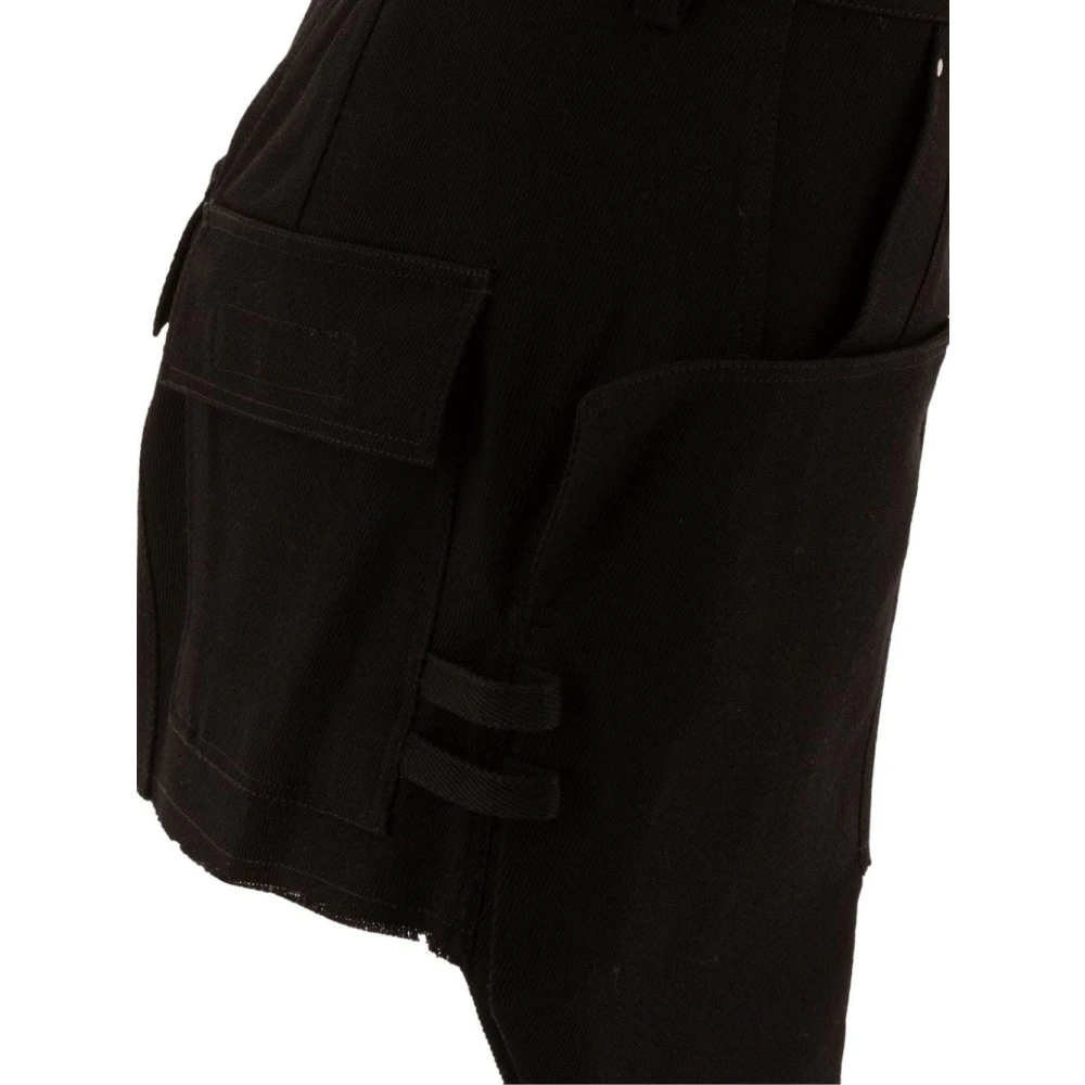 Rick Owens Stefan Zwarte Mini-Rok Black Dames